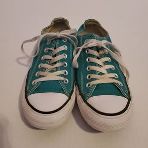 Converse Teal Canvas Low Top Sneakers